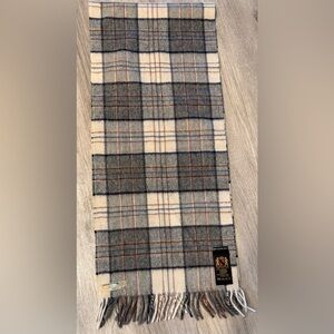 Vintage Men’s Cashmere & Wool Plaid Scarf Made in West Germany Filene’s Boston